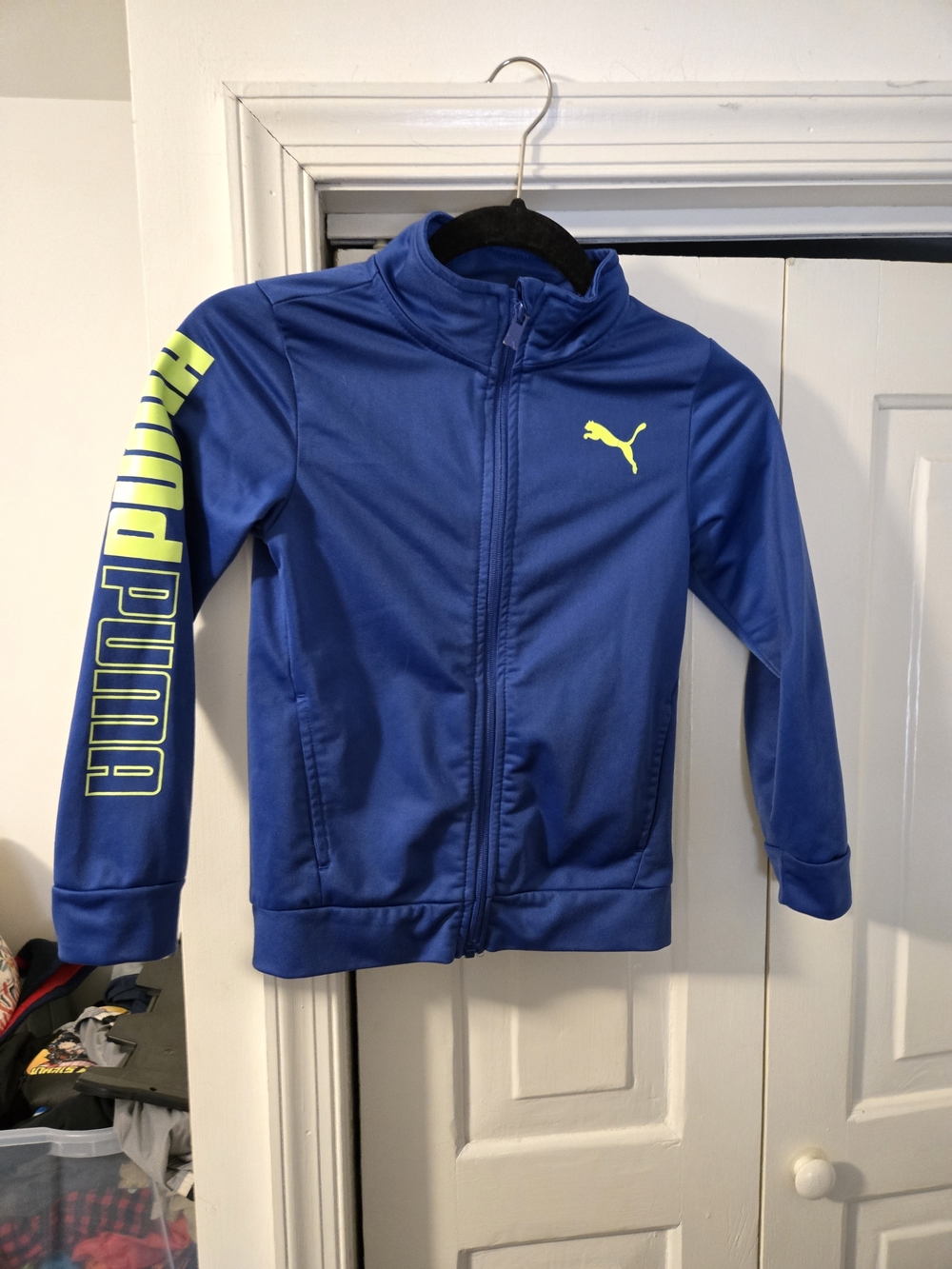 Puma Royal Blue Track Jacket with White Logo Tag